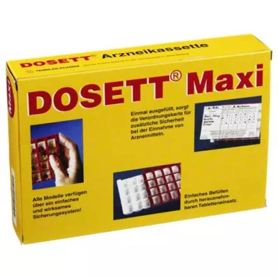 DOSETT Maxi zāļu kasete sarkana, 1 gab