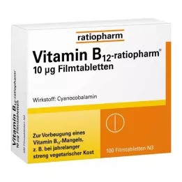 VITAMIN B12-RATIOPHARM 10 μg apvalkotās tabletes, 100 gab