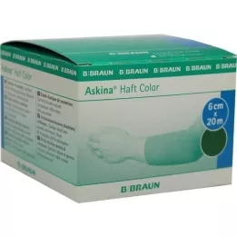 ASKINA Adhesive bandāža krāsaina, 6 cmx20 m, zaļa, 1 gab