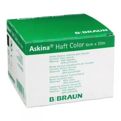 Askina Adhesive Bandage Color 6cmx20m zaļa, 1 gab Askina Adhesive Bandage Color 6cmx20m zaļa, 1 gab