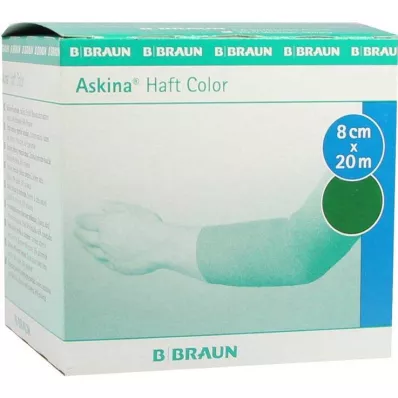 Askina Adhesive Bandage Color 8cmx20m zaļa, 1 gab Askina Adhesive Bandage Color 8cmx20m zaļa, 1 gab