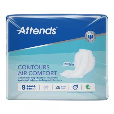 ATTENDS Contours Air Comfort 8 veidnes, 28 gab ATTENDS Contours Air Comfort 8 veidnes, 28 gab