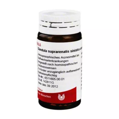 GLANDULA SUPRARENALES sinistra cum cupro globules, 20 g