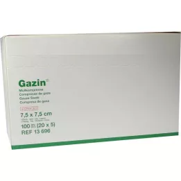 GAZIN Marle komp. 7,5x7,5 cm sterila 12x vidēja, 20X5 gab