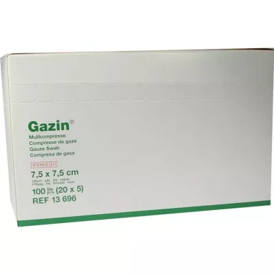 GAZIN Marle komp. 7,5x7,5 cm sterila 12x vidēja, 20X5 gab
