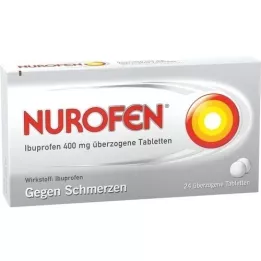 NUROFEN Ibuprofēns 400 mg apvalkotās tabletes, 24 gab