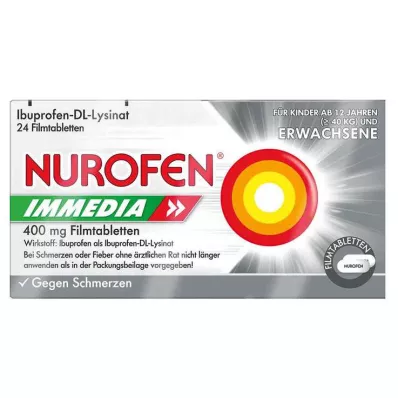 NUROFEN Immedia 400 mg apvalkotās tabletes, 24 gab