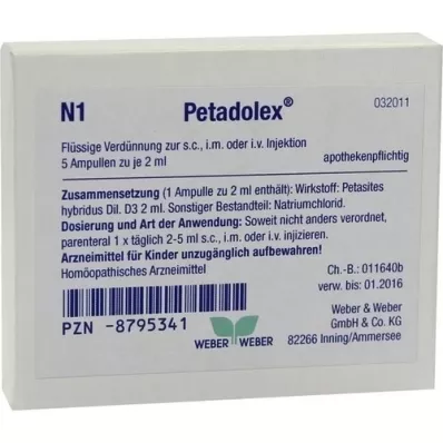 PETADOLEX Ampulas, 5X2 ml
