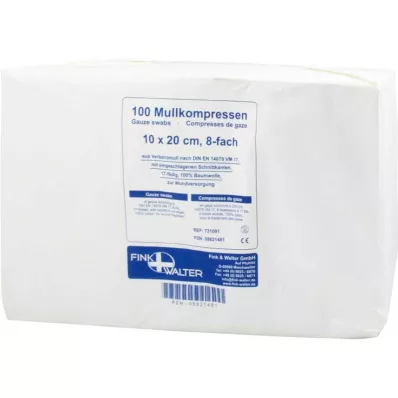 Marles kompreses 10x20 cm nesterilas 8 reizes, 100 gab