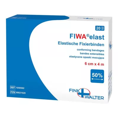 Fiksējošais pārsējs elastīgs 6 cm x 4 m vaļīgs, 1X20 gab