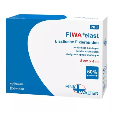 Fiksējošais pārsējs elastīgs 8 cm x 4 m vaļīgs, 1X20 gab Fiksējošais pārsējs elastīgs 8 cm x 4 m vaļīgs, 1X20 gab