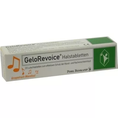 GELOREVOICE Pastilas greipfrūtam un mentolam Lut., 20 gab