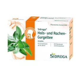 SIDROGA Kakla un rīkles skalošanas tējas filtrēšanas maisiņi, 20X2,5 g