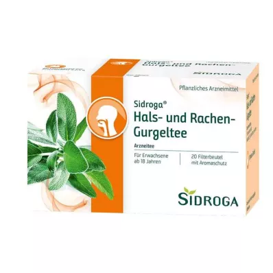 SIDROGA Kakla un rīkles skalošanas tējas filtrēšanas maisiņi, 20X2,5 g SIDROGA Kakla un rīkles skalošanas tējas filtrēšanas maisiņi, 20X2,5 g