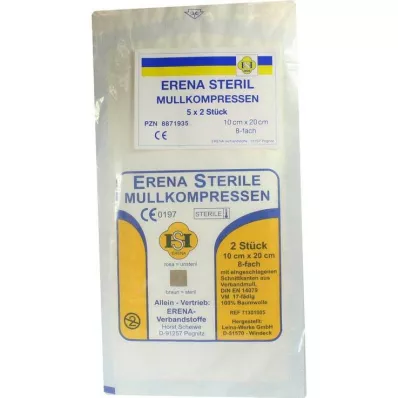 Erena sterilā marles komprese 10x20, 5x2 gab