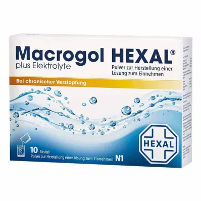 MACROGOL HEXAL plus elektrolīti Plv.z.H.e.L.z.E., 10 gab