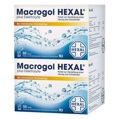 MACROGOL HEXAL plus elektrolīti Plv.z.H.e.L.z.E., 100 gab
