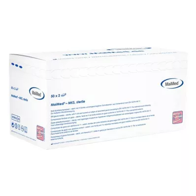 SCHLITZKOMPRESSEN 7,5x7,5 cm sterili 12x, 50X2 gab