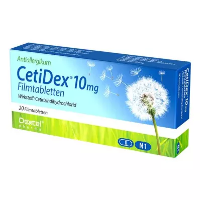 CetiDex 10 mg apvalkotās tabletes, 20 gab