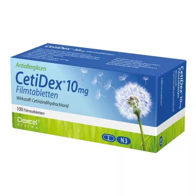 CETIDEX 10 mg apvalkotās tabletes, 100 gab CETIDEX 10 mg apvalkotās tabletes, 100 gab
