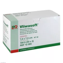 VLIWASOFT Neaustie kompresi 7,5x7,5 cm sterili 6l, 50X2 gab
