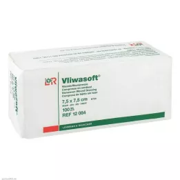 VLIWASOFT Neaustie kompresi 7,5x7,5 cm nesterili 6l, 100 gab