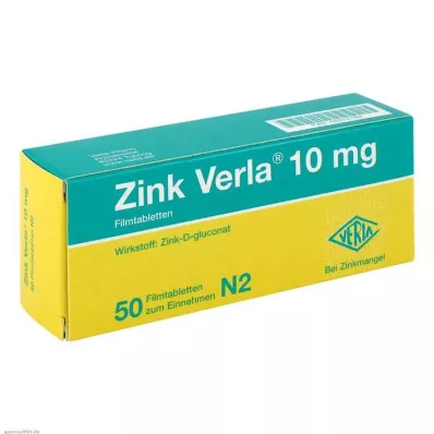 ZINK VERLA 10 mg apvalkotās tabletes, 50 gab ZINK VERLA 10 mg apvalkotās tabletes, 50 gab
