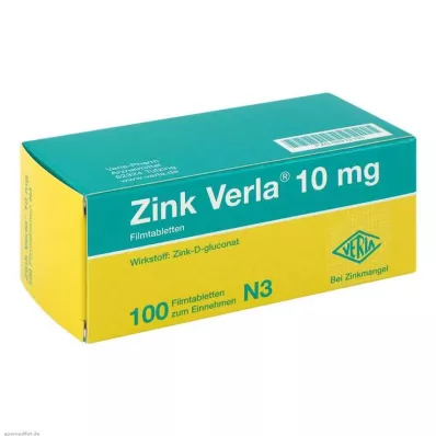 ZINK VERLA 10 mg apvalkotās tabletes, 100 gab ZINK VERLA 10 mg apvalkotās tabletes, 100 gab