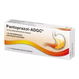 PANTOPRAZOL ADGC 20 mg zarnās apvalkotās tabletes, 14 gab