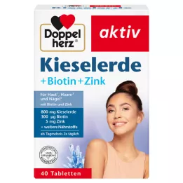 DOPPELHERZ Silīcijzemes+biotīna+cinka tabletes, 40 gab