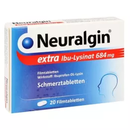 NEURALGIN papildus Ibu-lizināta apvalkotās tabletes, 20 gab