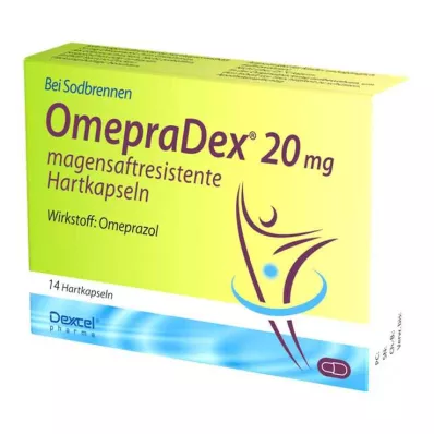 OMEPRADEX 20 mg kuņģim noturīgas cietās kapsulas, 14 gab OMEPRADEX 20 mg kuņģim noturīgas cietās kapsulas, 14 gab