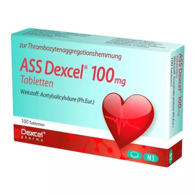 ASS Dexcel 100 mg tabletes, 100 gab