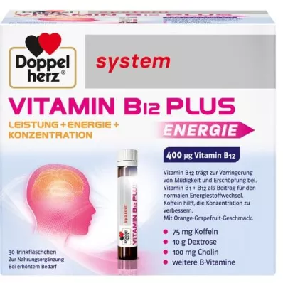 DOPPELHERZ Vitamin B12 Plus sistēmas dzeramās ampulas, 30X25 ml