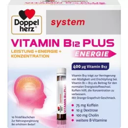 DOPPELHERZ Vitamīna B12 Plus sistēmas dzeramās ampulas, 10X25 ml