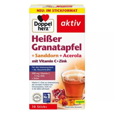 DOPPELHERZ karstais granātābols+seabuckthorn+acerola, 10 gab DOPPELHERZ karstais granātābols+seabuckthorn+acerola, 10 gab