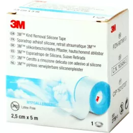 3M ģipsis ar silikona pārklājumu 2,5 cmx5 m rullis, 1 gab