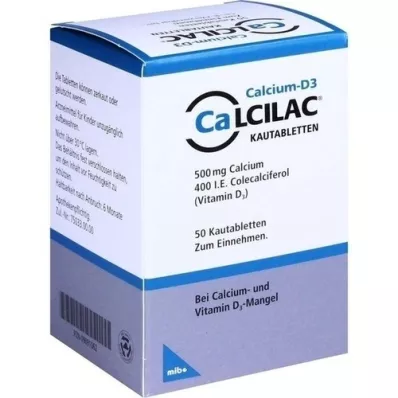 CALCILAC Košļājamās tabletes, 50 gab