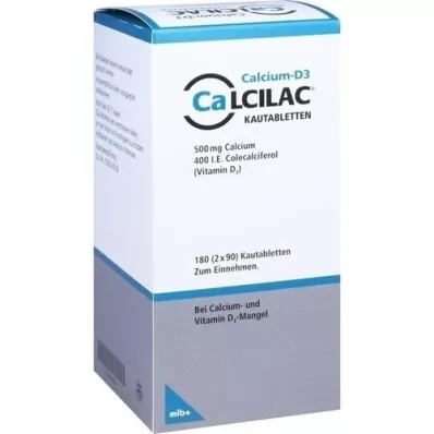 CALCILAC Košļājamās tabletes, 180 gab