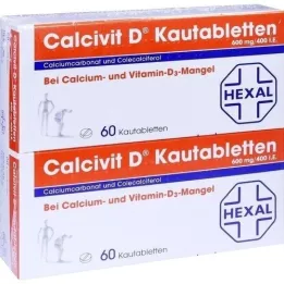 CALCIVIT D košļājamās tabletes, 120 kapsulas