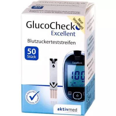 GLUCOCHECK Izcilas testa sloksnes, 50 gab