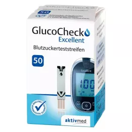 GLUCOCHECK Izcilas testa sloksnes, 50 gab