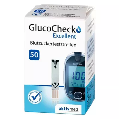 GLUCOCHECK Izcilas testa sloksnes, 50 gab
