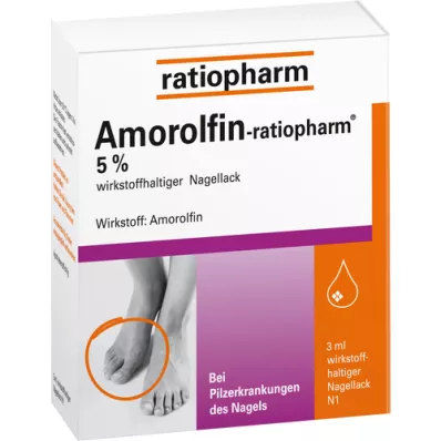 AMOROLFIN-ratiopharm 5% aktīvās vielas nagu laka, 3 ml