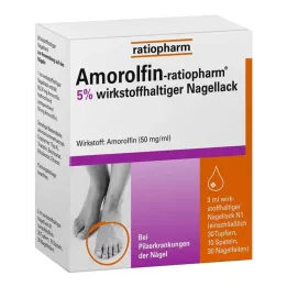 AMOROLFIN-ratiopharm 5% aktīvās vielas nagu laka, 3 ml