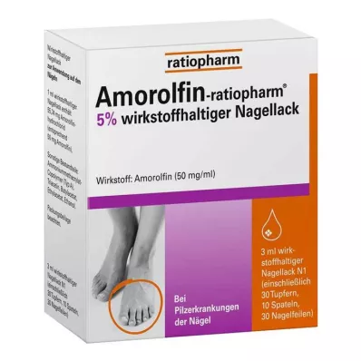 AMOROLFIN-ratiopharm 5% aktīvās vielas nagu laka, 3 ml AMOROLFIN-ratiopharm 5% aktīvās vielas nagu laka, 3 ml