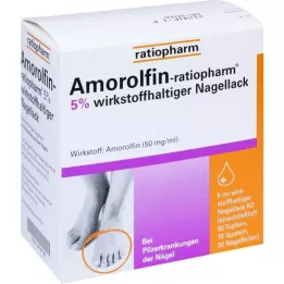 AMOROLFIN-ratiopharm 5% aktīvās sastāvdaļas nagu laka, 5 ml
