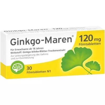 GINKGO-MAREN 120 mg apvalkotās tabletes, 30 gab