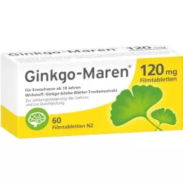 GINKGO-MAREN 120 mg apvalkotās tabletes, 60 gab
