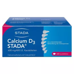 CALCIUM D3 STADA 600 mg/400 I.U. košļājamās tabletes, 120 kapsulas
